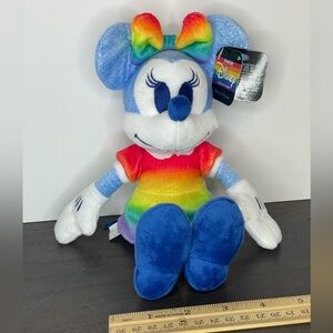 NWT Disney Minnie Mouse Rainbow Pride 10” Plush Doll